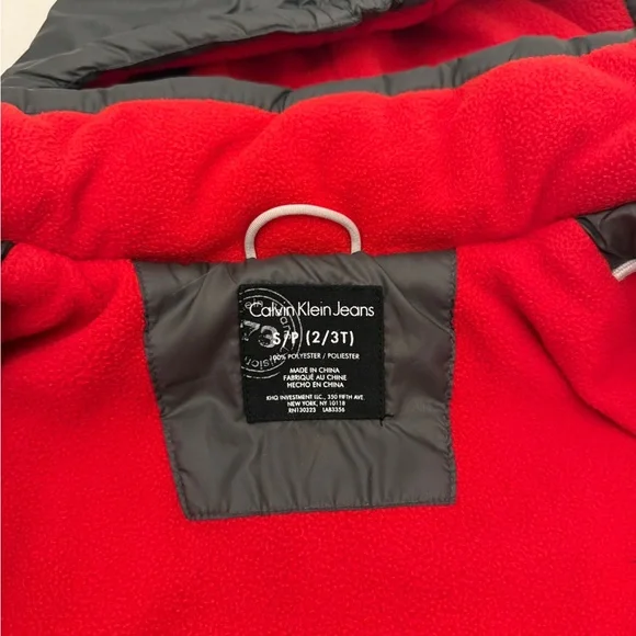 Calvin Klein Jeans Red and Black Hooded Jacket - Picture 5 of 9